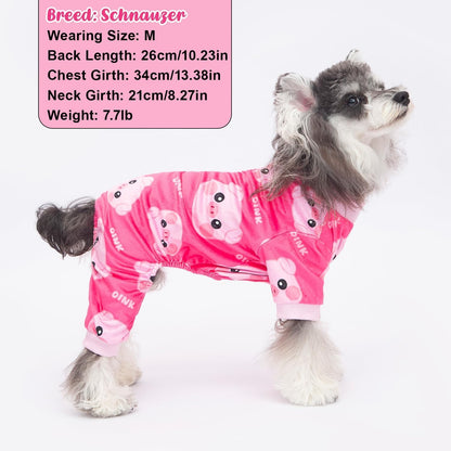 BAOBICUTE soft dog onesie back view strawberry style apparel for puppies