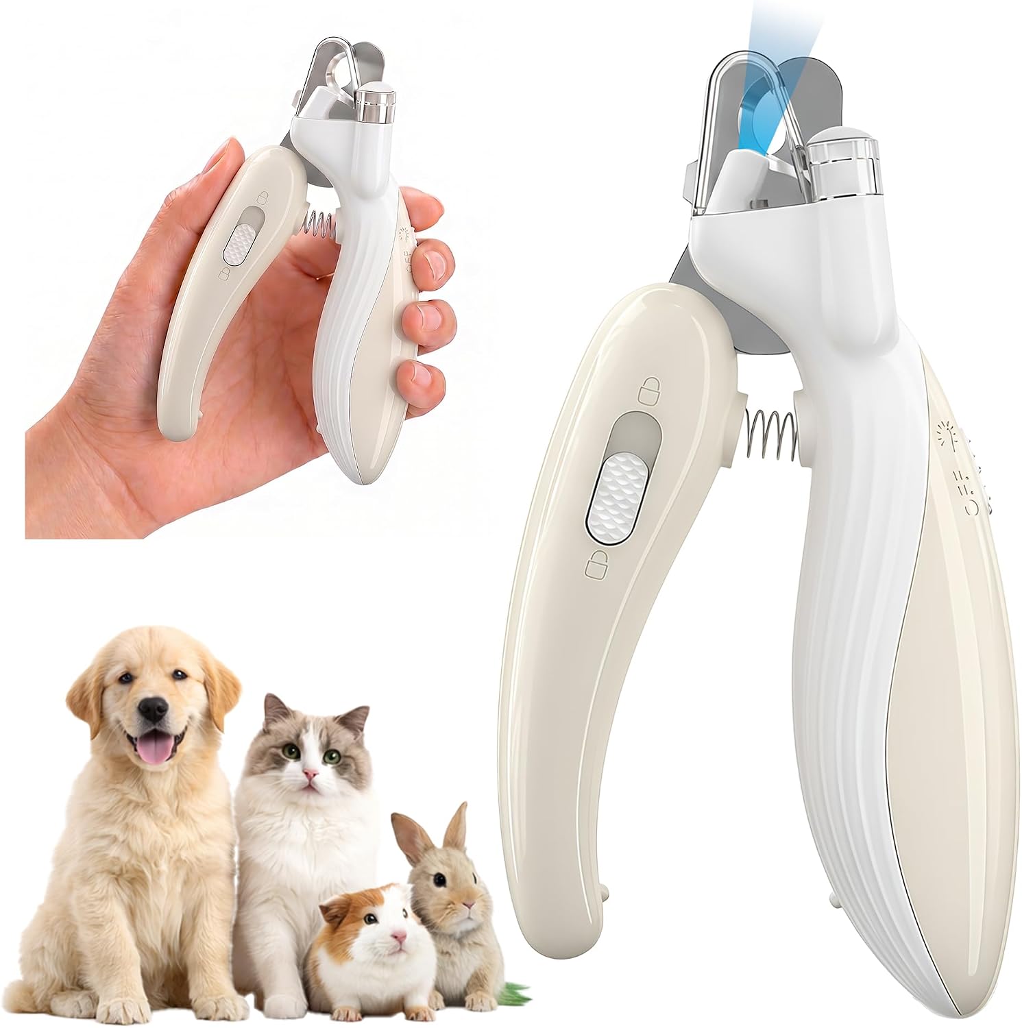 Cat & Dog Nail Clippers with LED Light, Illuminates Nail Bloodline to Prevent Overcutting, Pet Nail Trimmer with Safety Guard & Built-in Nail Catcher for Dog Cat Rabbit Small Animals(Blue) - Image 9