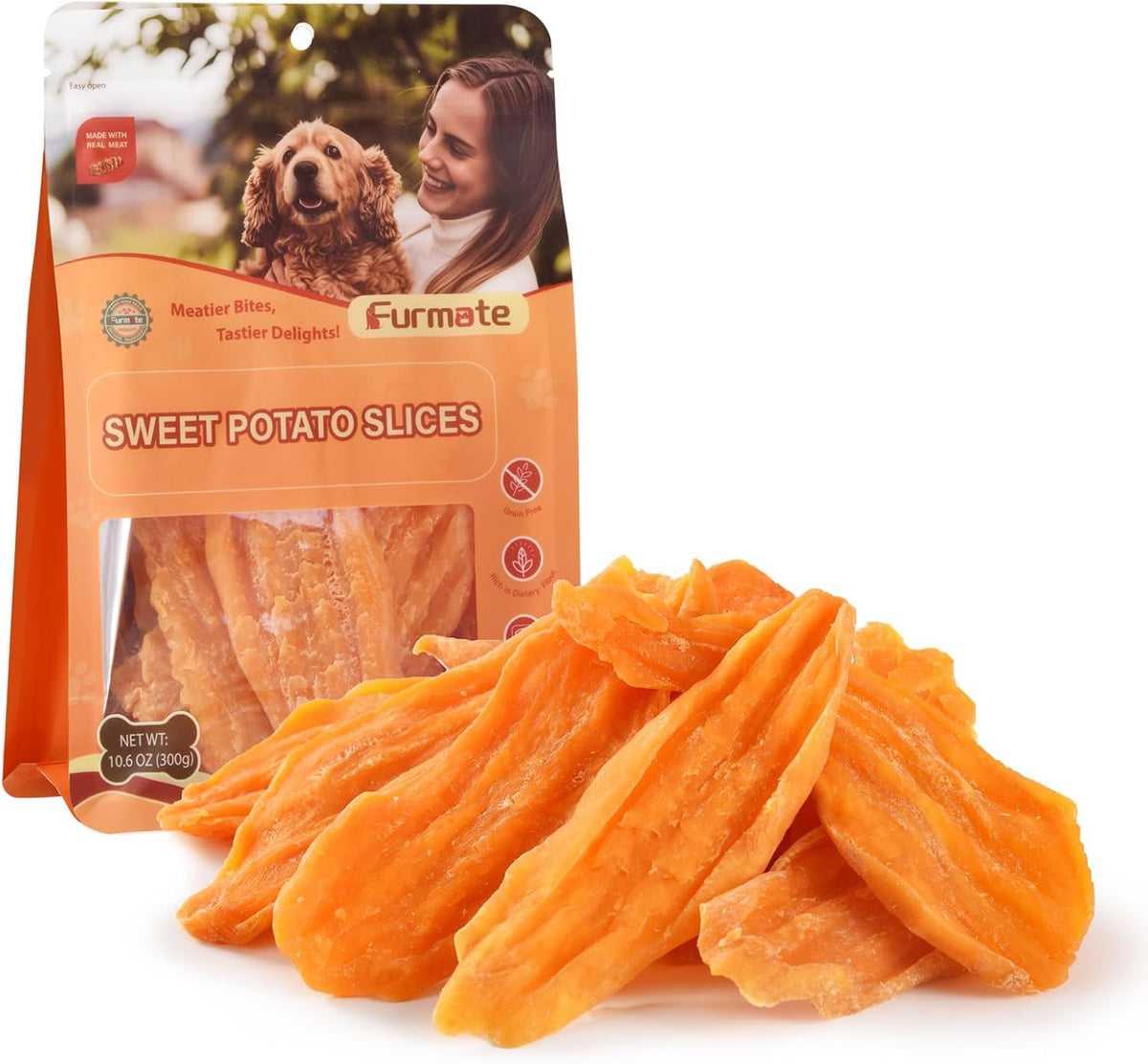 Dog Jerky Treats Duck Wrapped Orange Purple Sweet Potato, Healthy Dog Snacks High Protein Low Fat, Soft Chews Eliminates Tears, Training Rewards Treats for Small Medium Large Breeds,10.58 oz - Image 10