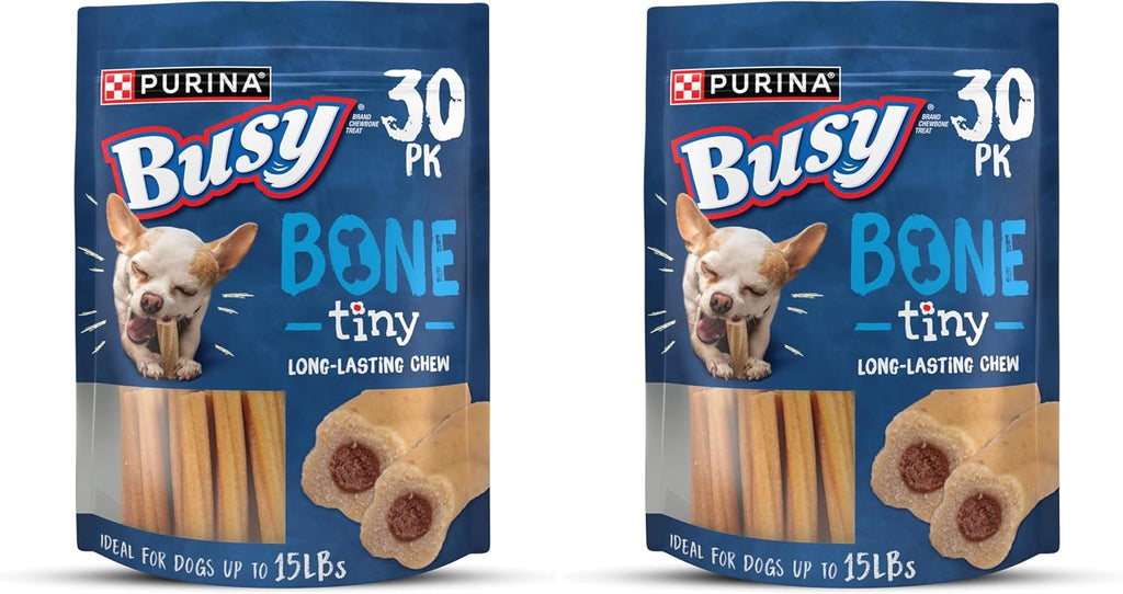 Purina Busy Bone Adult Toy Breed Dog Chew Bone Treats, Tiny - 30 ct. Pouch - Image 15