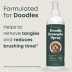 USA imported dog detangling mist for Goldendoodles and Poodles coat care