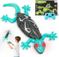 Hamino RC wall crawling gecko front view with glowing red eyes