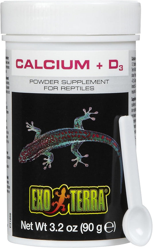 Exo Terra Calcium Plus D3 Powder supplement bottle front view