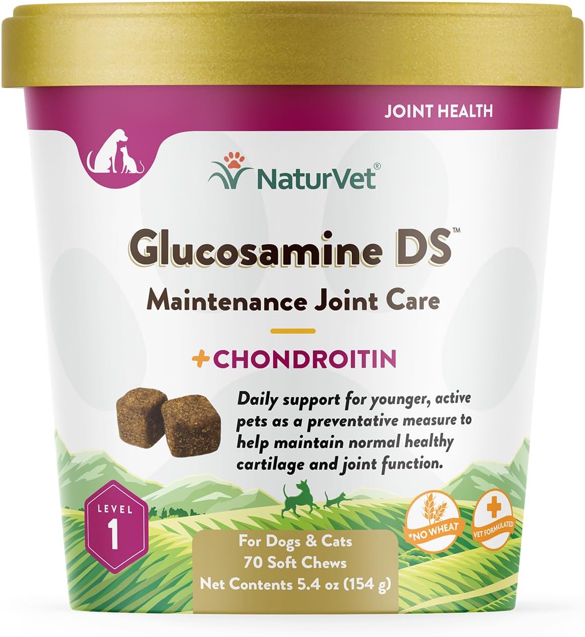 NaturVet - Glucosamine DS Plus - Level 2 Moderate Care - Supports Healthy Hip & Joint Function - Enhanced with Glucosamine, MSM & Chondroitin - for Dogs & Cats-120 Soft Chews - Image 9