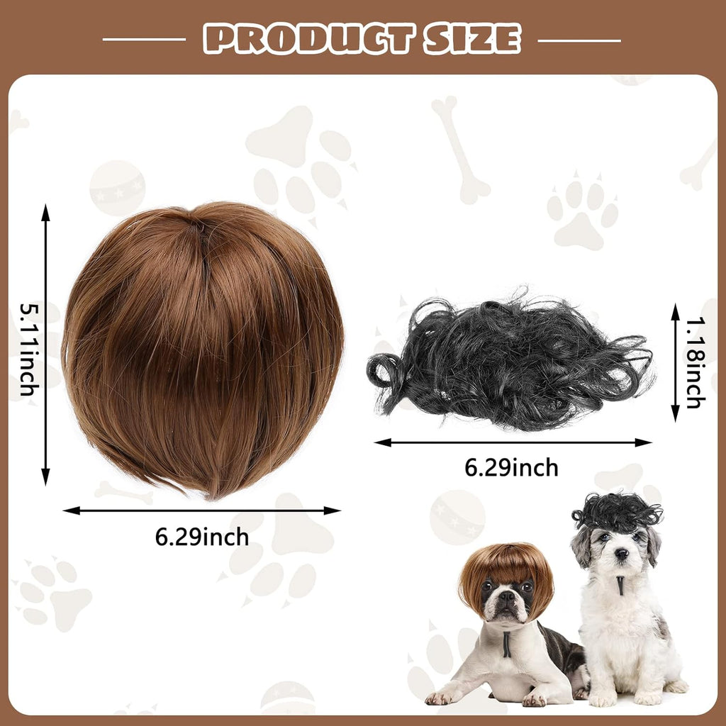 HOWWFALY dog costume cat apparel flax colored hair accessory