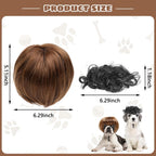 HOWWFALY dog costume cat apparel flax colored hair accessory