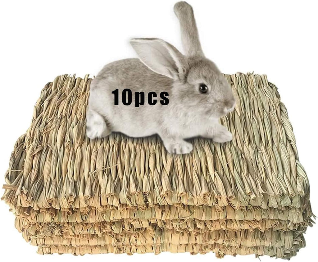 Hamiledyi Grass Mat Woven Bed Mat for Small Animal Bunny Bedding Nest Chew Toy Bed Play Toy for Guinea Pig Parrot Rabbit Hamster Rat(Pack of 3) - Image 12
