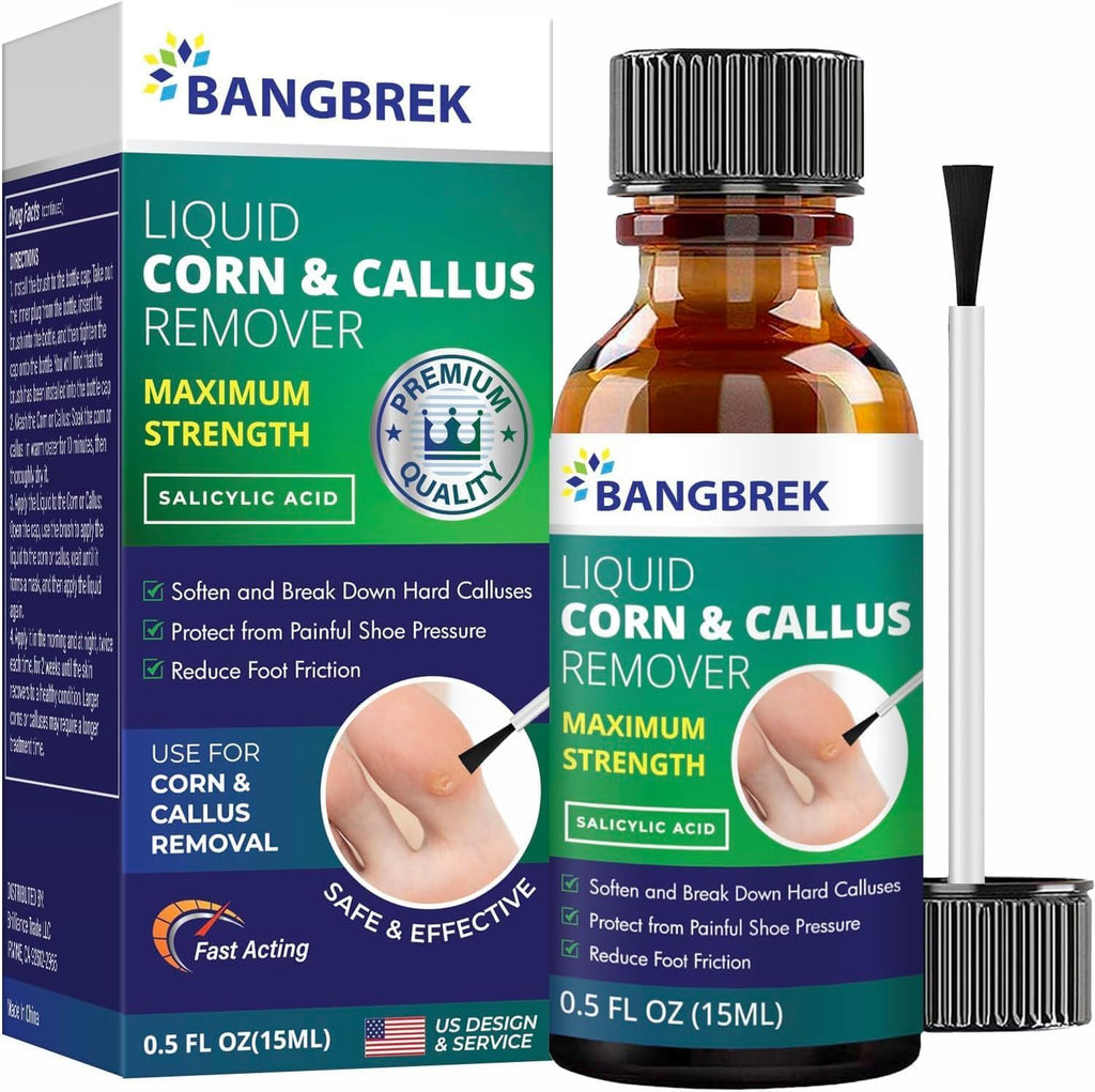 Bangbrek liquid salicylic acid corn removal for feet front view bottle packaging
