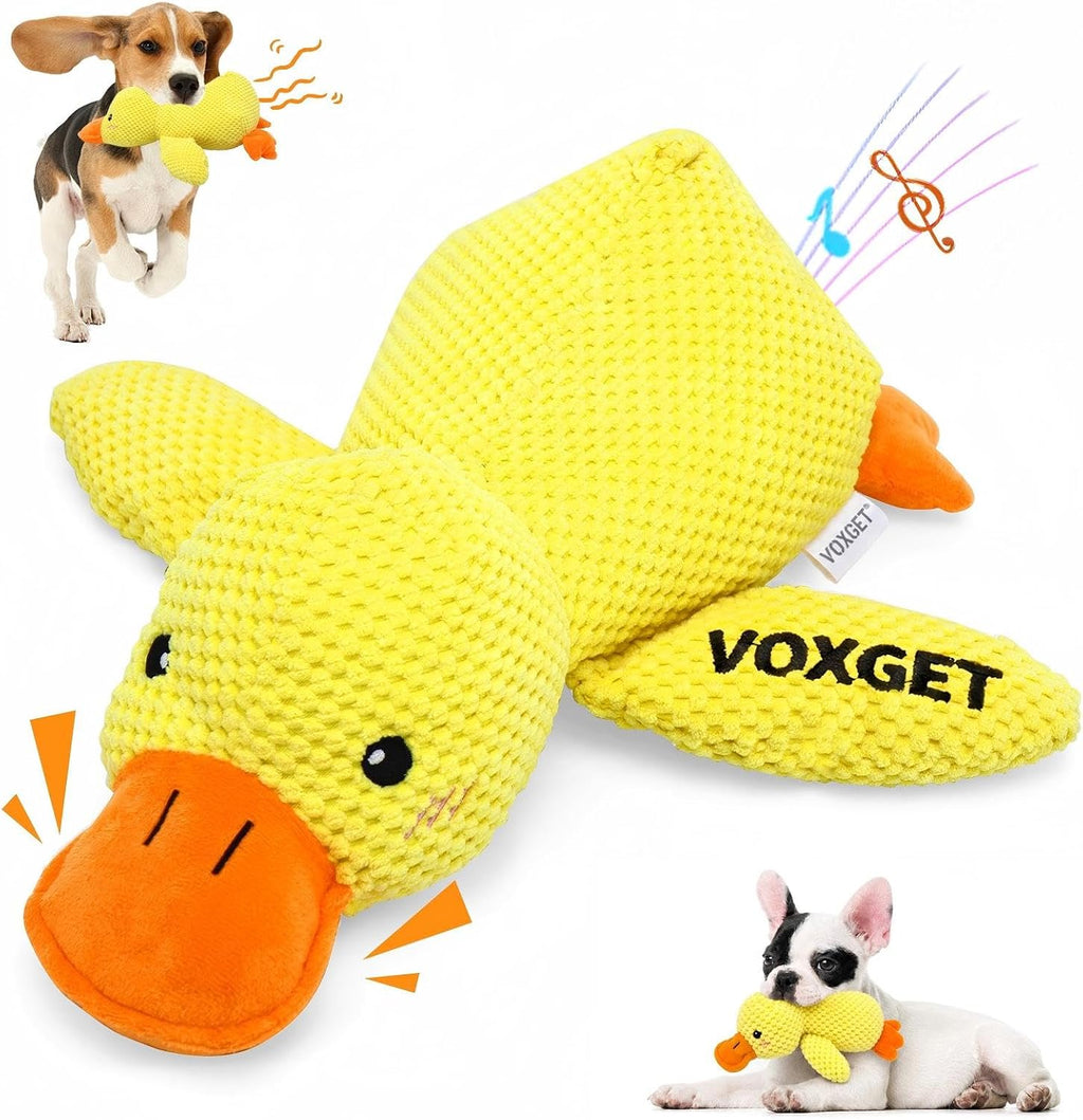 Calming Duck Toy for Dogs, 2026 New Interactive Crinkle Toy with Quack Sound for Dogs Teeth, Soft Stuffed Plush Mellow Calming Duck Pillow for Puppy Keep Busy -Yellow, 9"x6"(S) - Image 10
