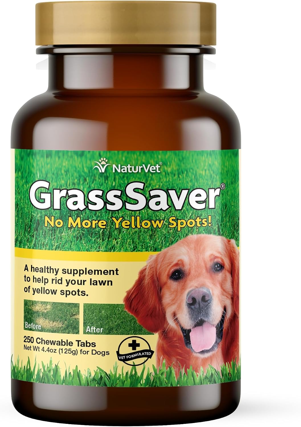 NaturVet - GrassSaver Supplement for Dogs - Healthy Supplement to Help Rid Your Lawn of Yellow Spots - Synergistic Combination of B-Complex Vitamins & Amino Acids - 500 Tablets - Image 9