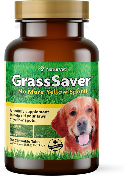 NaturVet - GrassSaver Supplement for Dogs - Healthy Supplement to Help Rid Your Lawn of Yellow Spots - Synergistic Combination of B-Complex Vitamins & Amino Acids - 500 Tablets - Image 9