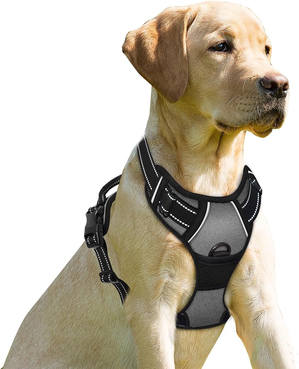 BARKBAY No Pull Dog Harness Front Clip Heavy Duty Reflective Easy Control Handle for Large Dog Walking(Black,L) - Image 11