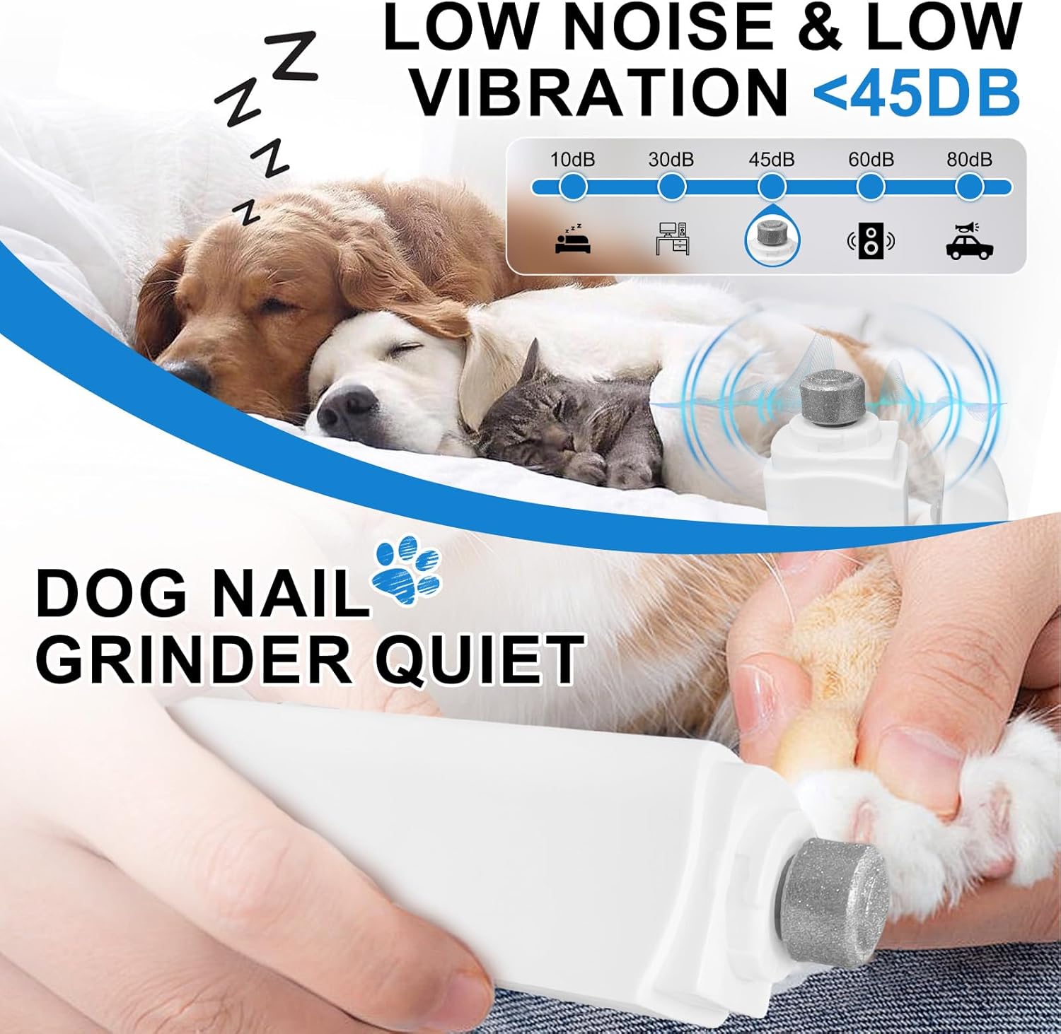 Side profile of Vtopvmax rechargeable pet nail clipper