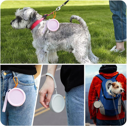 Easy to clean dishwasher safe silicone pet reward pouch for outdoor walking