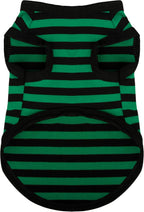 Paiaite 6-Piece Striped Shirt Set: Cotton Sleeveless Puppy Dog Shirts, Breathable Pet Apparel Tank Tops, Colorful Sweatshirts for Small & Medium Dogs - Image 12