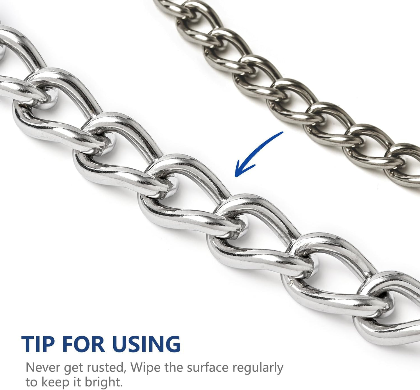 WePet Cuban link dog collar silver variant highlighting the rust resistant polished finish.