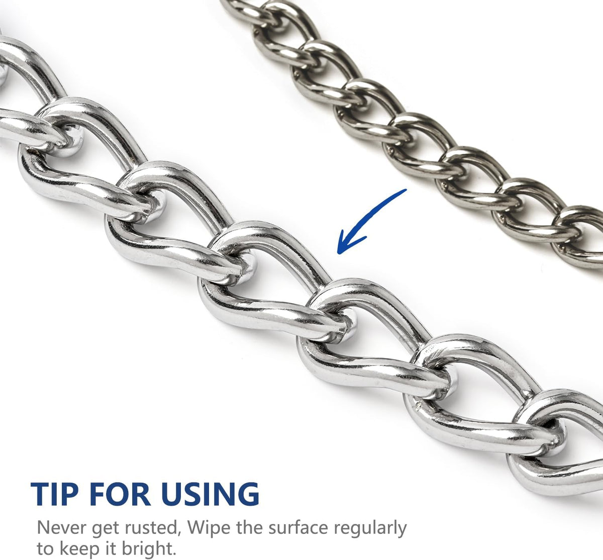WePet Cuban link dog collar silver variant highlighting the rust resistant polished finish.
