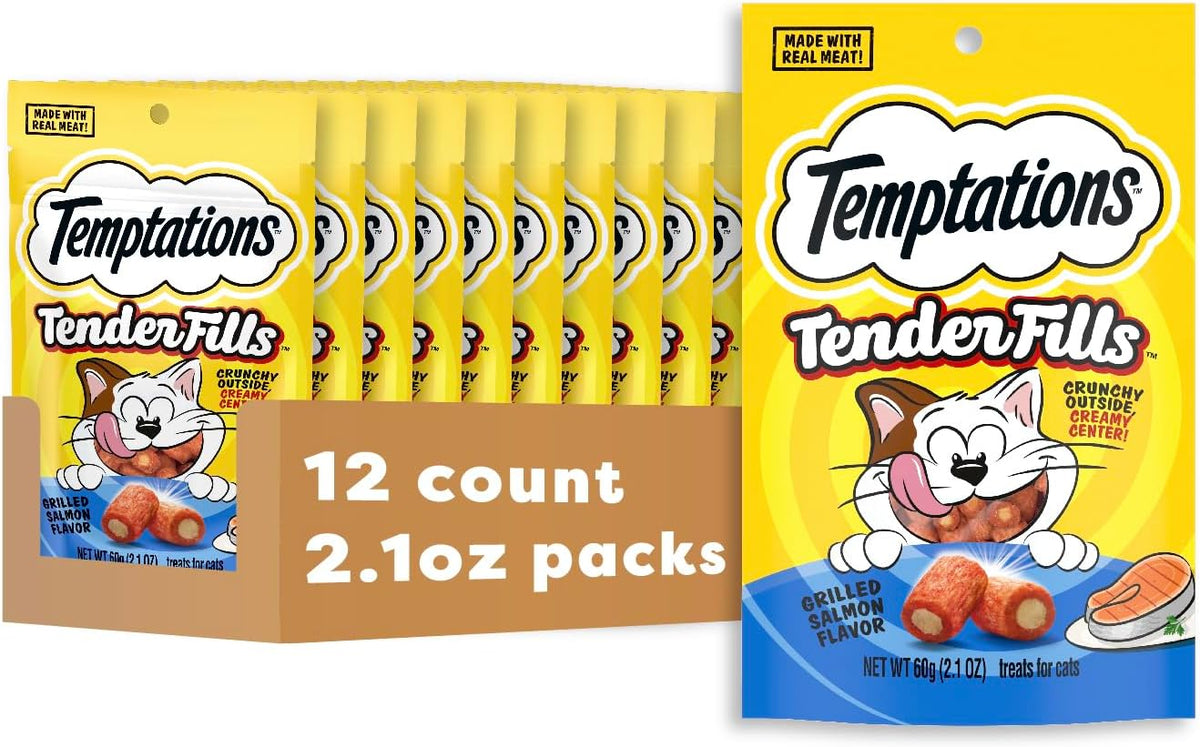 Temptations Tender Fills Crunchy and Soft Adult Cat Treats, Festive Feast Roasted Chicken Flavor, 11.6 oz. Pouch - Image 13