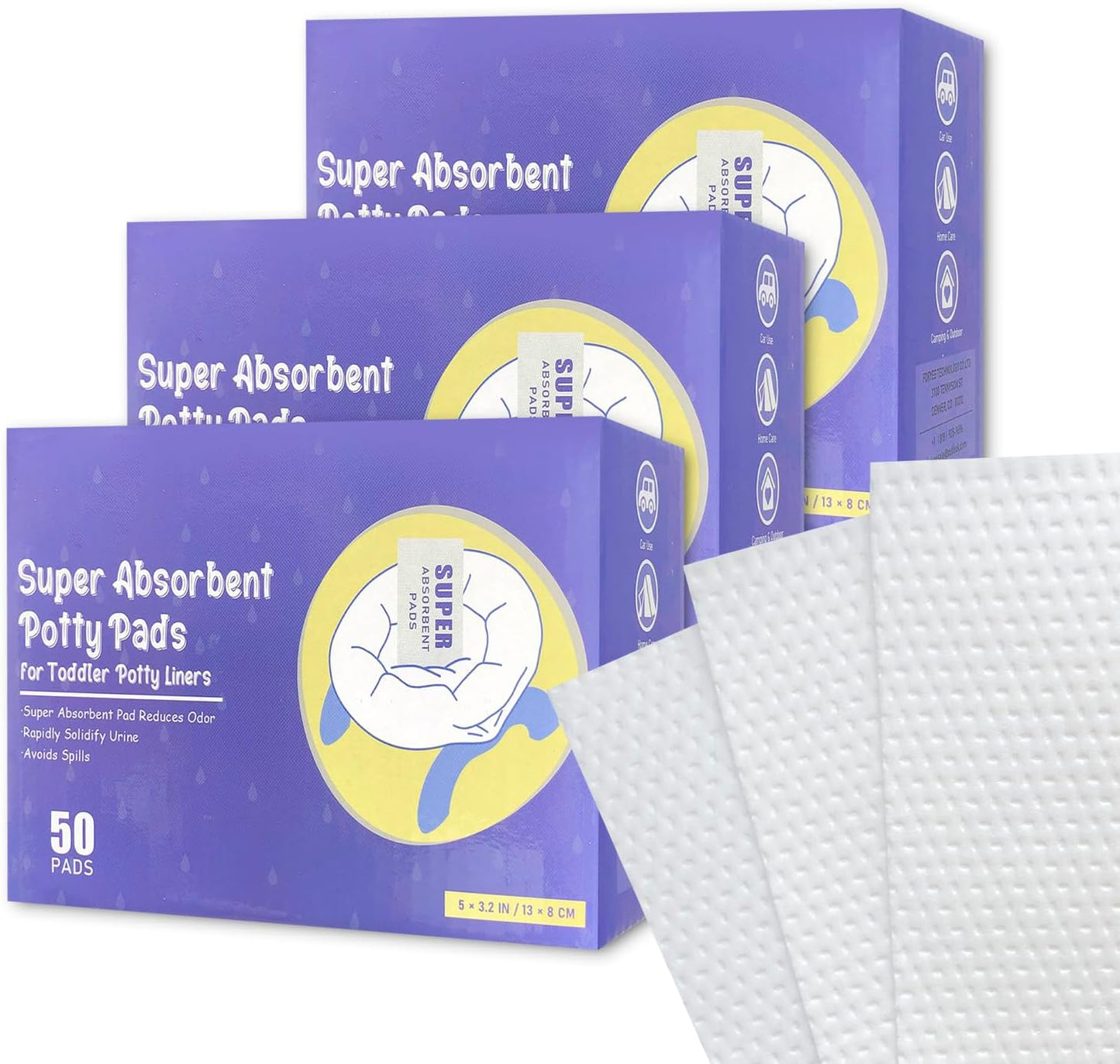Cuxfls disposable potty absorbent pads packaging front view