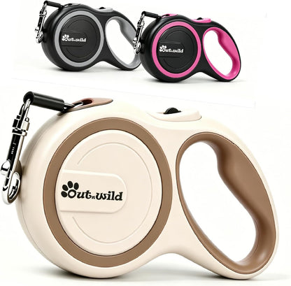 OUTnWILD Retractable Dog Leash - Tangle-Free 360 degrees Design with Anti-Slip Handle | 16 ft Strong Nylon Tape | One Touch Quick-Lock Braking System | for Small/Medium Breeds/Pets Up to 44lbs. (Khaki, M) - Image 11