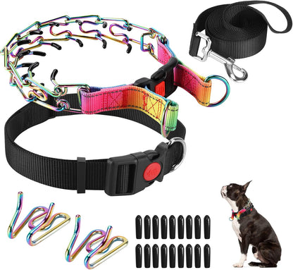 Prong Training Collar with Comfort Tips and Quick Release Snap Buckle - Dog Choke Pinch Collar with Nylon Cover - Image 13