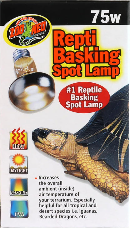 Zoo Med diurnal reptile heating lamp twin pack box back view with specifications