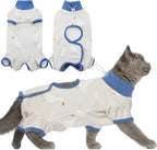 DENTRUN Cat Surgery Recovery Suit Female Male Soft Onesie, Kitten Surgical Collar Cone Alternative Shirt, Abdominal Wounds Anti-Licking Pajama for Small Pets Spay, Cat Body Suit Post Surgery - Image 9