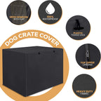 Utopia Home 600 Denier dog cage cover showing side mesh window for ventilation