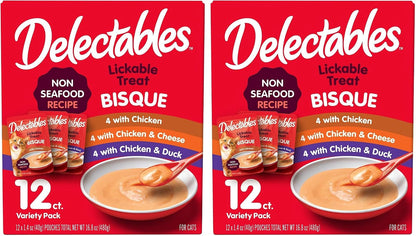 Delectables grain free single serve lickable wet cat treat pouch collection