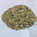 Close up of high potency dried mint fragrance leaves