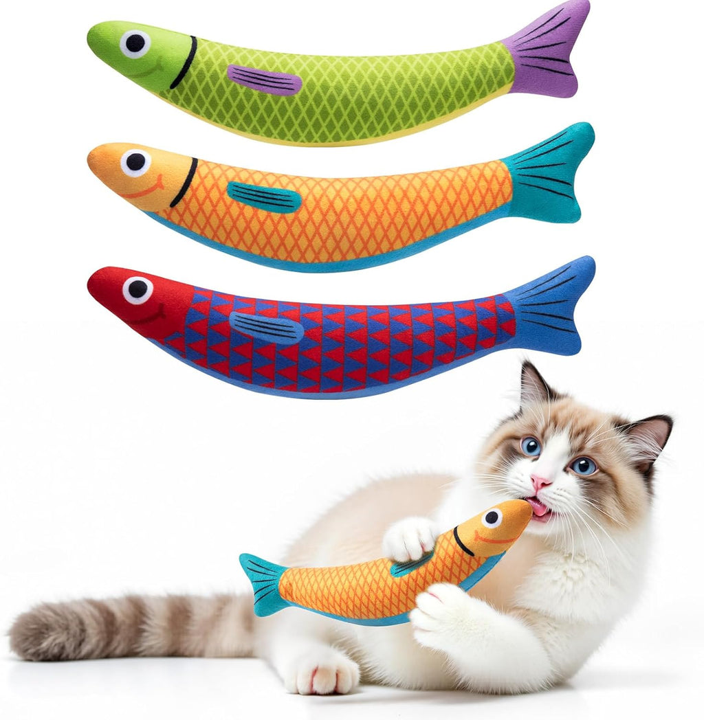 PetBusy Cat Toys with[5000mg A+Natural Catnip &Silvervine] [Baby Grade] Interactive Soft Chew Kicker Cat Toys for Indoor Cats & Kittens, [Crinkle &Bell] Fish Sound Toy, Drives Bored Cat Crazy with Fun - Image 12