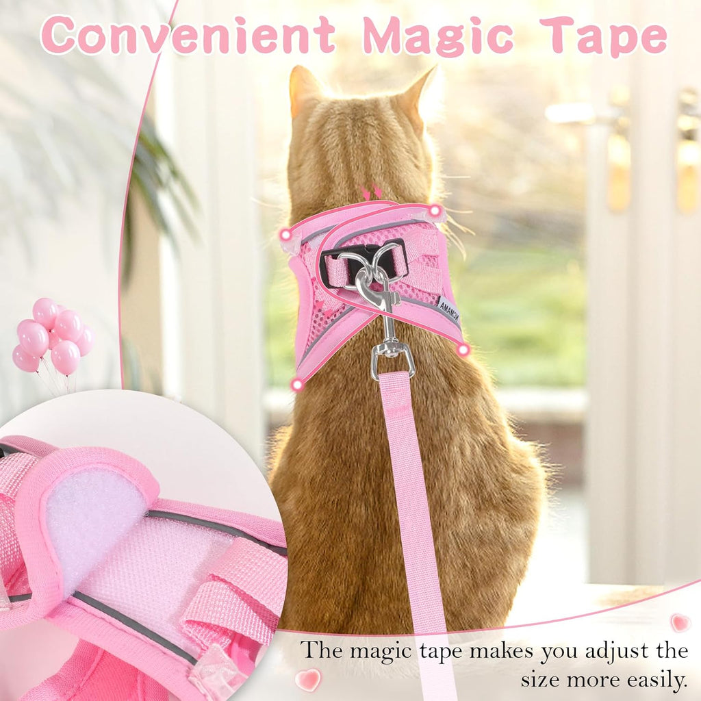 Quick release buckle step in design of NCMAMA cat harness top view