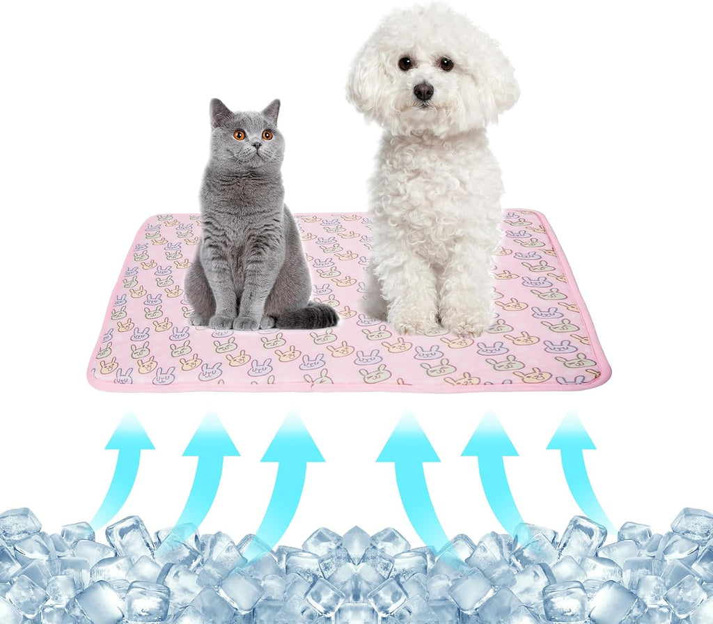 NACOCO summer pet cooling mat laid out on a living room sofa.