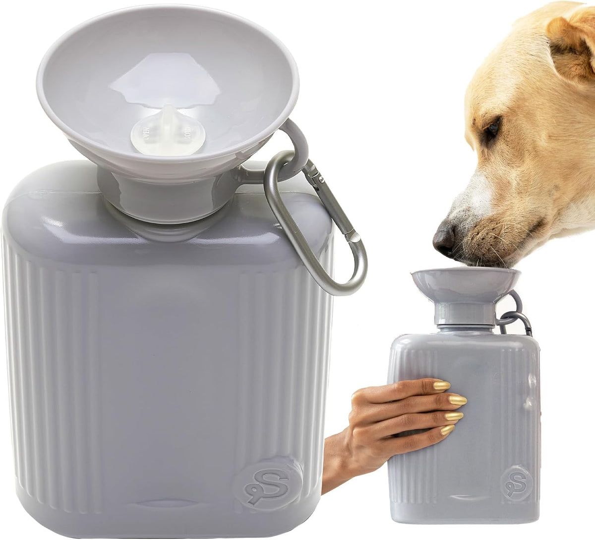 Springer Dog Water Bottle | Portable Travel Drinking Feeder Dispenser for Dogs & Puppies | As Seen on Shark Tank | Leak-Proof Bowl | BPA-Free | Outdoor Walking, Hiking & Travel | 15oz Blue - Image 14