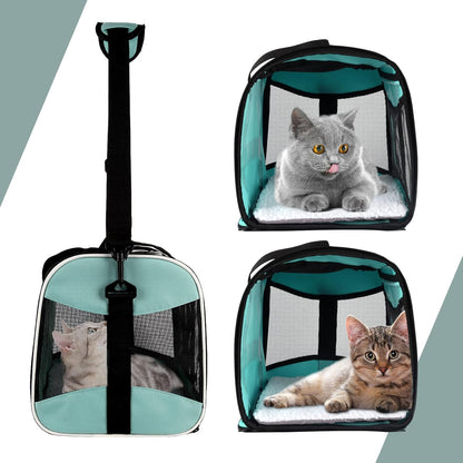 Small Animal Travel, Carrier for Hedgehog Rat Parrot Bird Guinea Pig, Lizards Carrier, Soft Sided Travel Carrier Portable Guinea Pig Up to 10 Lbs (15 * 10 * 10, Green) - Image 7