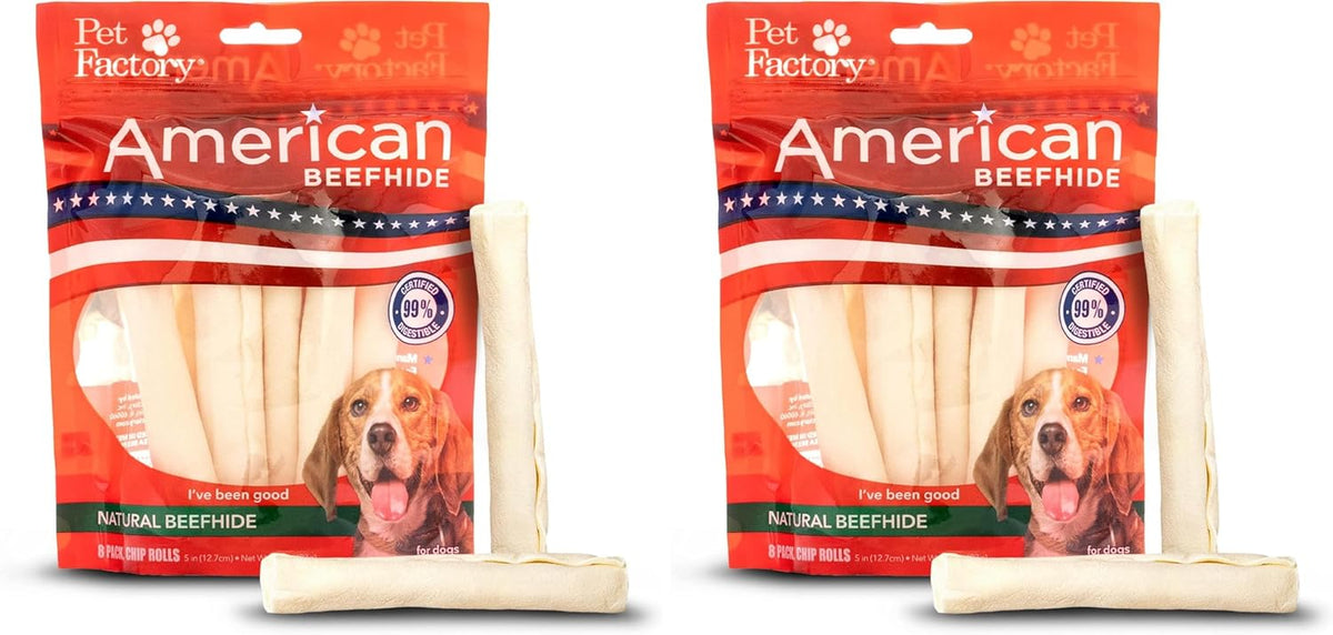 Pet Factory American Beefhide 5in Twist Sticks Dog Dental Chews - Natural Rawhide Dental Chews for Small to Medium Dogs, Promotes Oral Health - Natural, 5 Inches (1 lb Pack) - Image 10