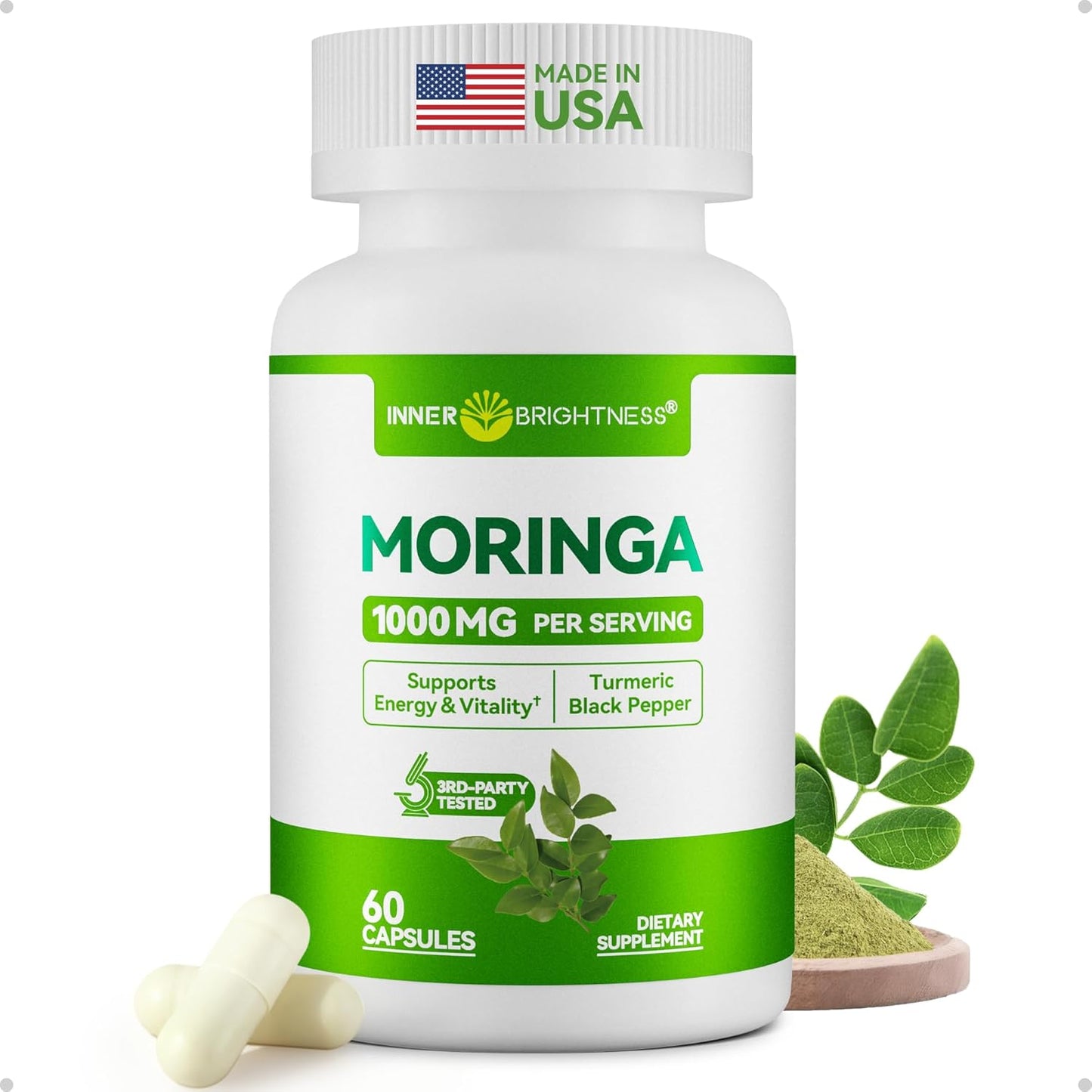Inner Brightness moringa antioxidant capsules gut health supplements