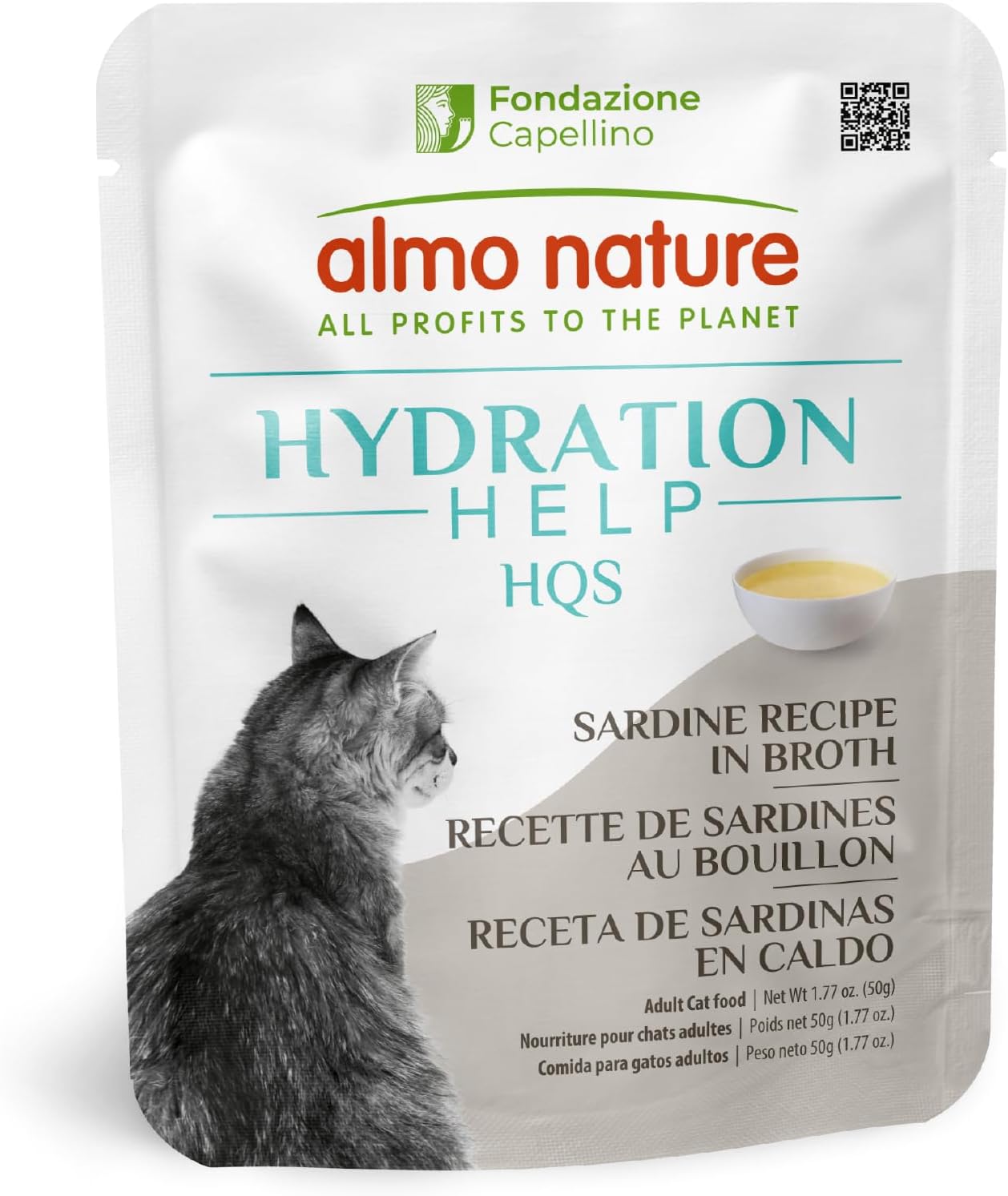 almo nature HQS Hydration Help - Wet Cat Food - Goat Milk, Broth - Pouches, 1.77oz (Pack of 12) - Image 10