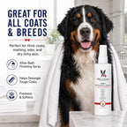 Warren London 10-in-1 pet grooming spray back label instructions