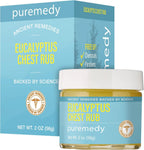 Puremedy Eucalyptus Chest Rub front view of the two ounce jar for natural congestion relief