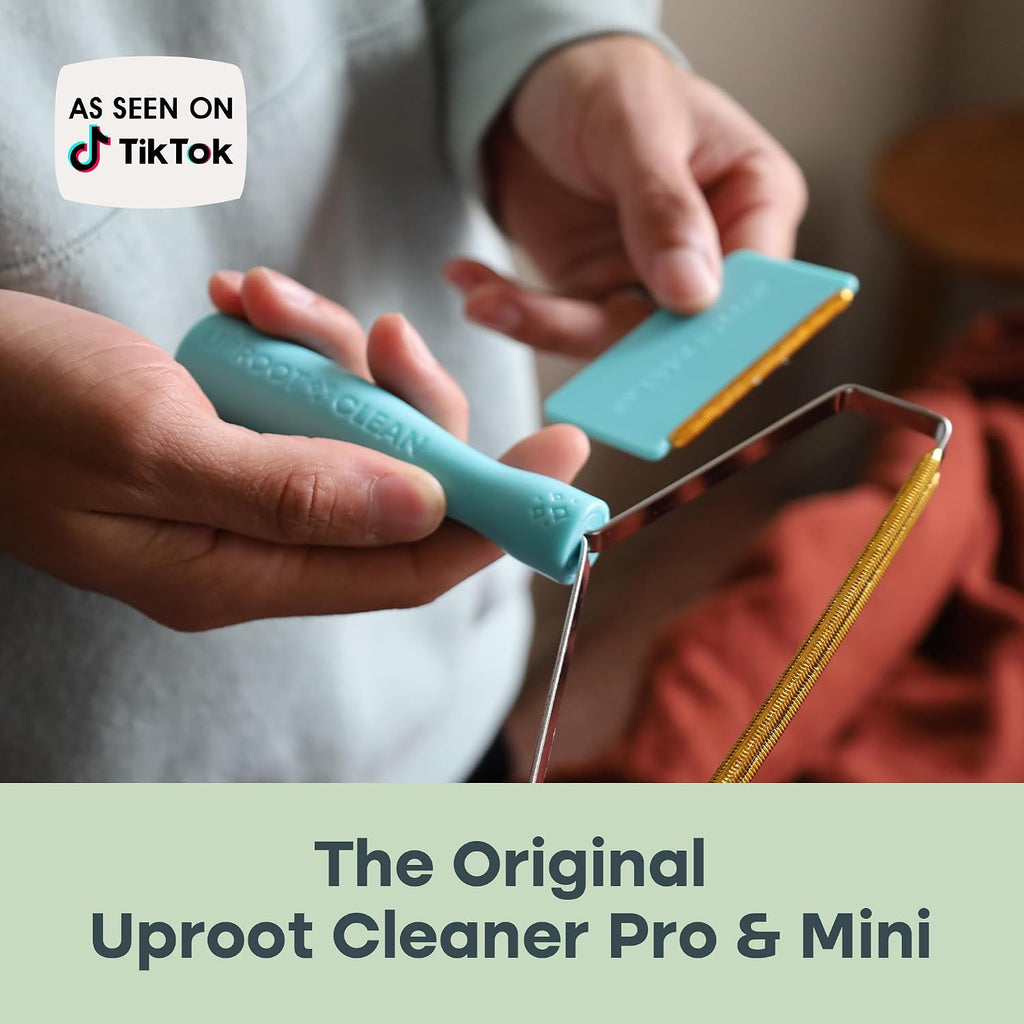 Uproot Clean Pro removing fur from a carpet