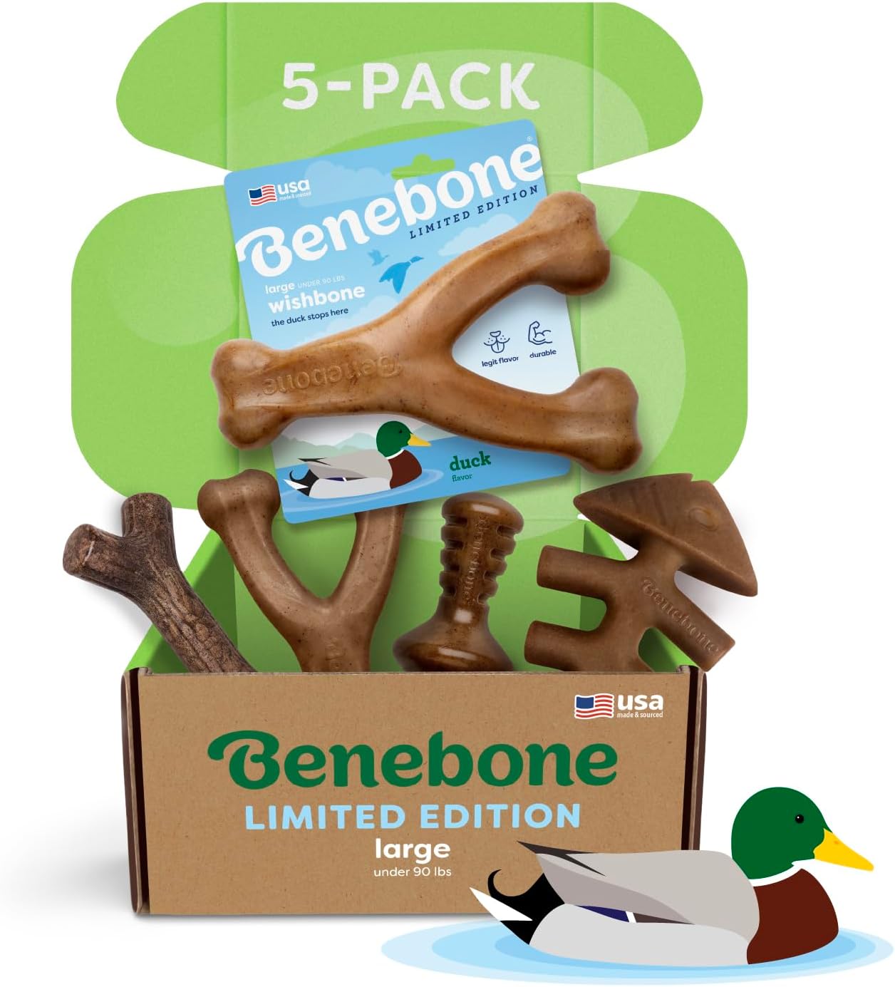 Benebone Medium 4-Pack Dog Toys for Aggressive Chewers - Durable Dog Bones, Made in USA - Dog Toys for Medium Dogs Under 60 lbs - Image 10