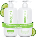 Routine Wellness Anti-Thinning Shampoo and Conditioner Set front view bottles