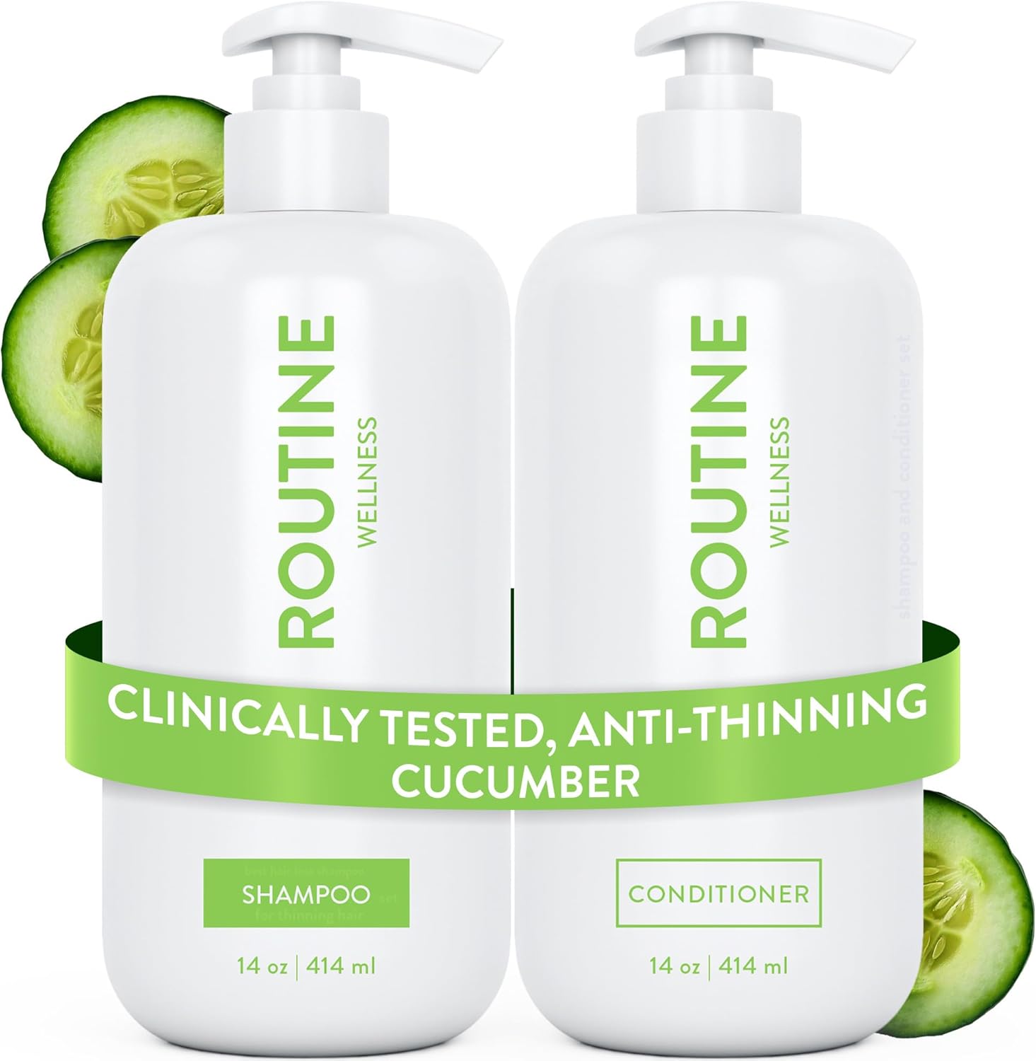 Routine Wellness Anti-Thinning Shampoo and Conditioner Set front view