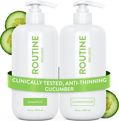 Routine Wellness Anti-Thinning Shampoo and Conditioner Set front view