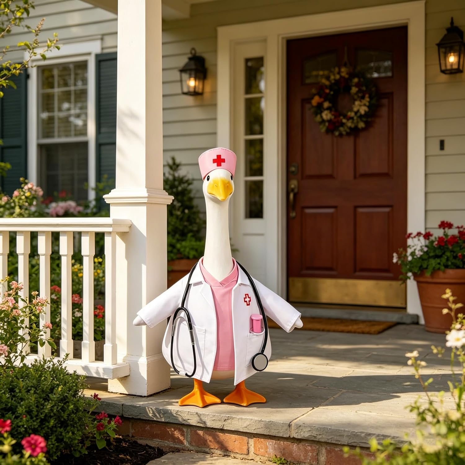 OBUSATT imported authentic USA lawn goose clothing set in garden