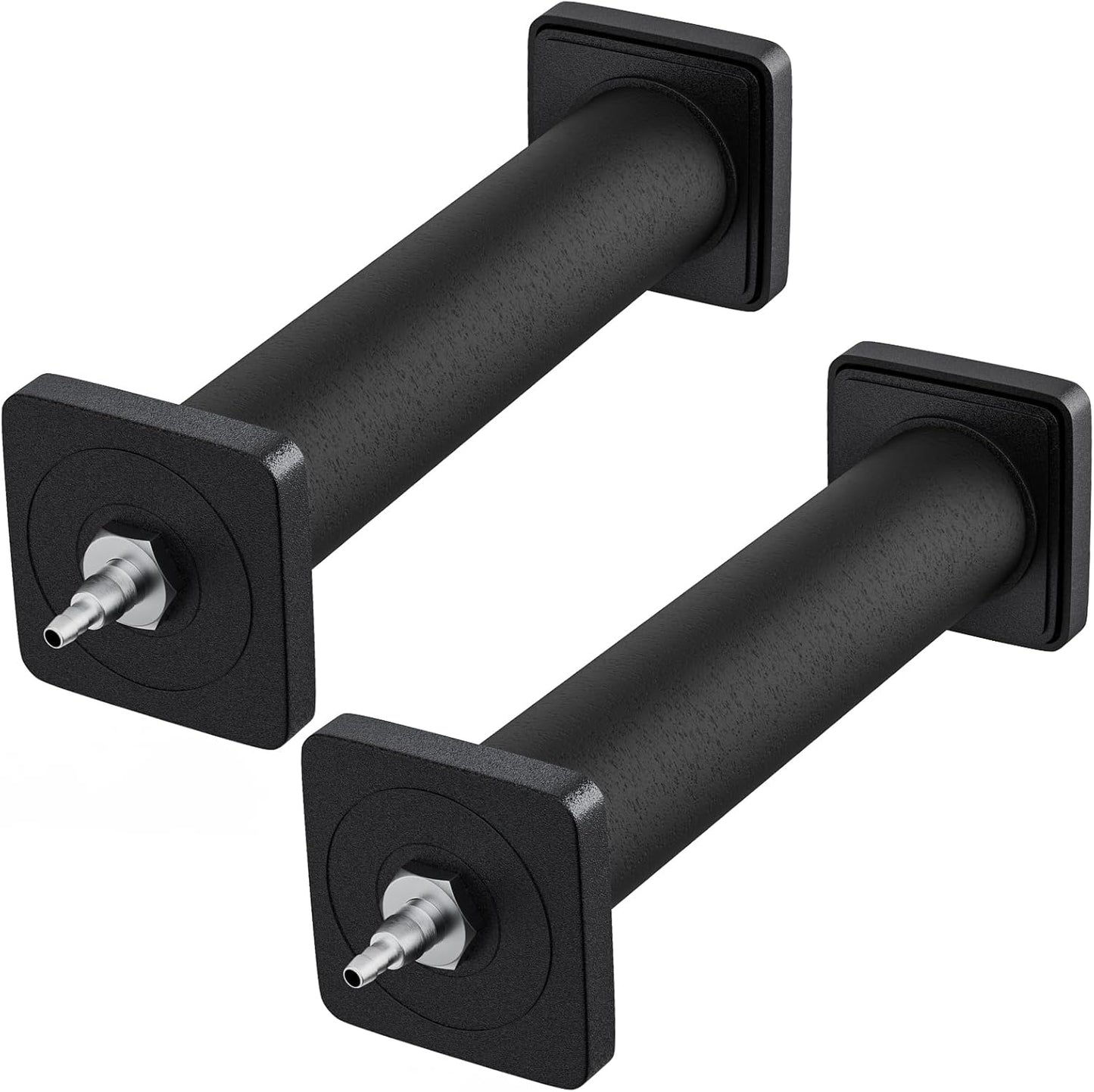 Detailed angle of the square end weights that prevent the hydroponic air stone from moving in high current.