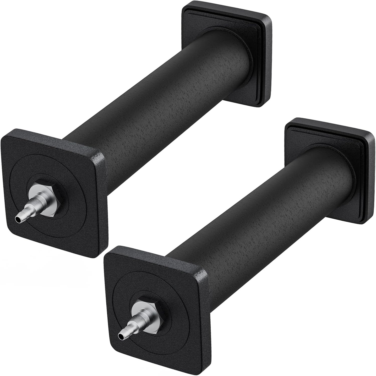 Detailed angle of the square end weights that prevent the hydroponic air stone from moving in high current.