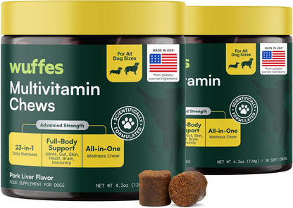 Wuffes 23-in-1 Dog Multivitamin Soft Chews Skin & Coat, Immune + Gut Health Support - Vitamins & Minerals with Omega-3, Iron & Zinc for Puppies & Senior Dogs, 30 Ct - Image 10