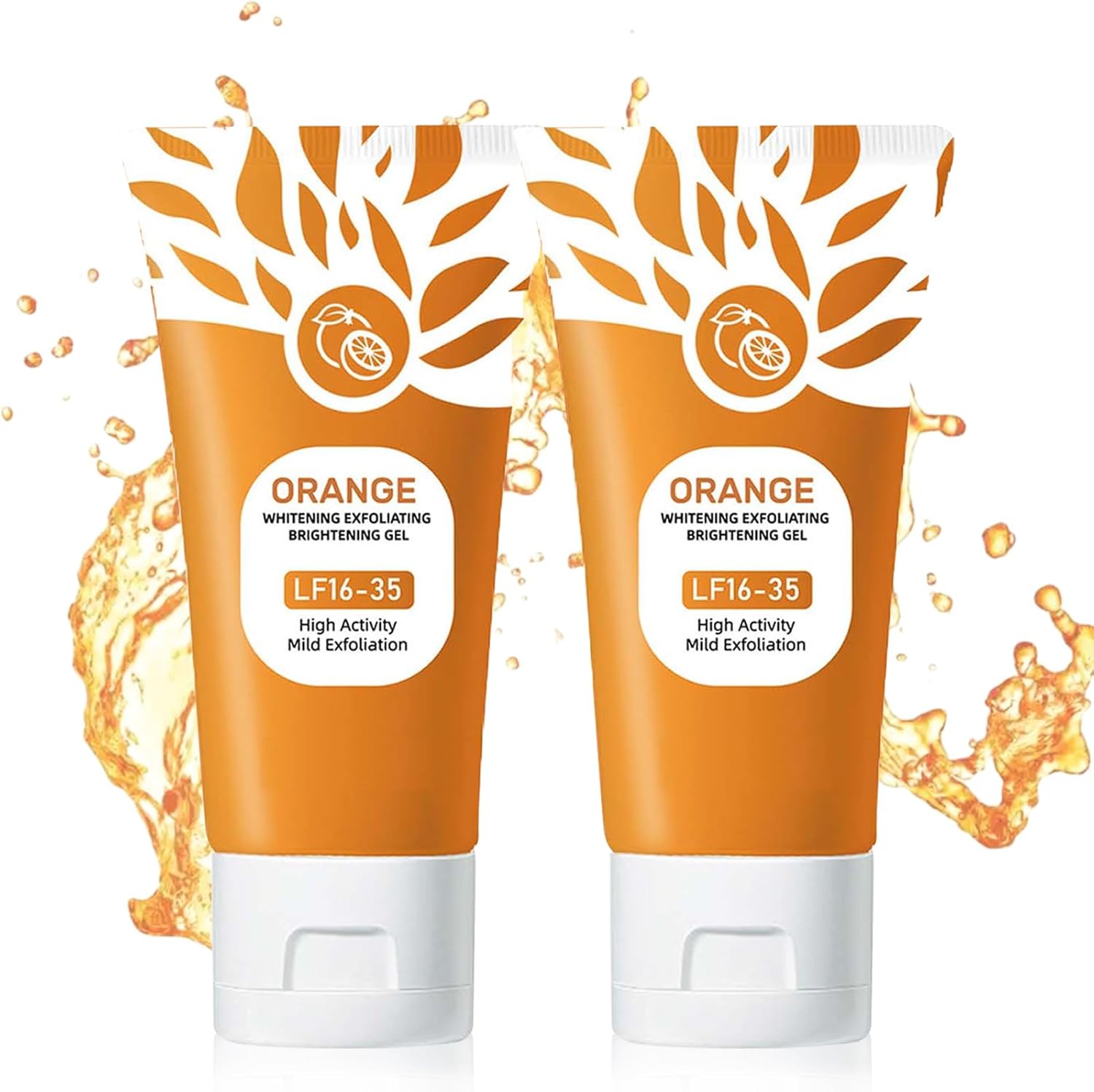 H N R Orange Enzymes Exfoliating Gel front view packaging showing twin pack skincare set.